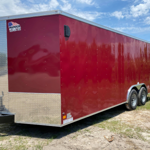Enclosed Cargo Trailer red front