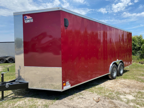 Enclosed Cargo Trailer red front