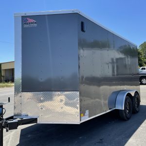 Enclosed Cargo trailers gray side