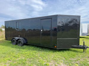 How to Choose the Right Size of Cargo Trailer Enclosed Cargo Trailer Front Black on black