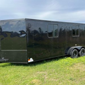 Enclosed Cargo Trailer black side windows